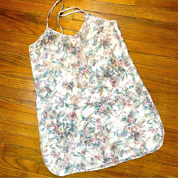 Angelique Other - Vintage 80s 90s Angelique Sheer Pastel Floral Sexy Babydoll Nightgown Size Med